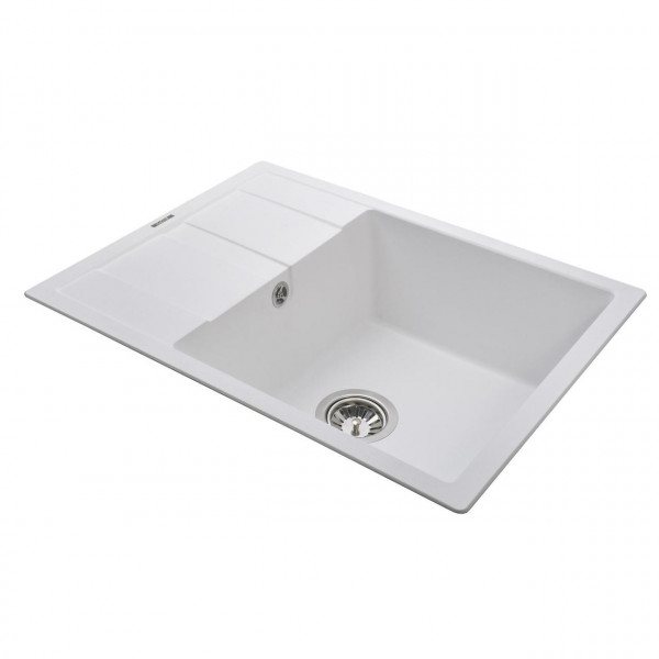 Гранітна мийка Globus Lux ONE білий 650х500мм-А0007 (000021939)