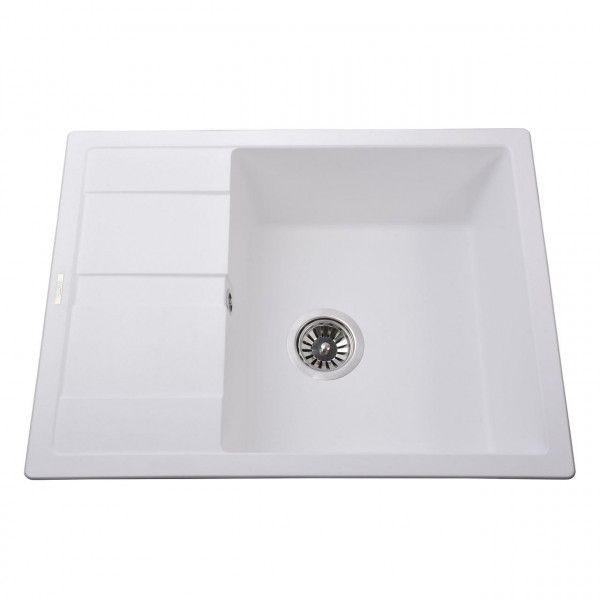 Гранітна мийка Globus Lux ONE білий 650х500мм-А0007 (000021939)