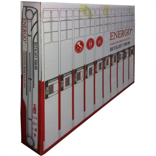 Радиатор биметаллический секционный ENERGO BITIGHT 500/80 (кратно 10) (000016866)