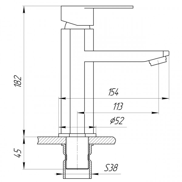 Смеситель для умывальника Globus Lux Sorento SQ-101HR (000022613)