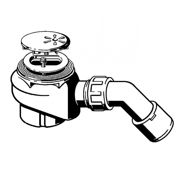 Сифон для душ кабины Domoplex VIEGA Ø70 с металл. решеткой 364755 (000000814)