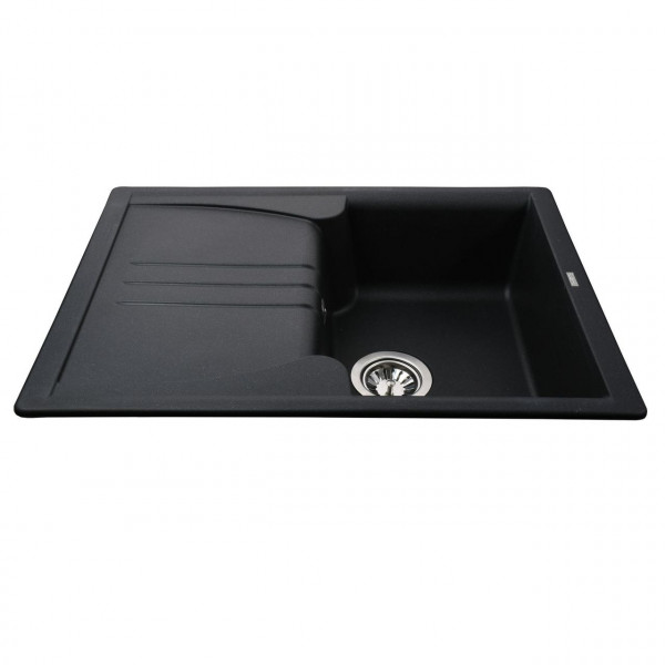 Гранітна мийка Globus Lux BALATON чорний металік 680х500мм-А0001 (000009231)