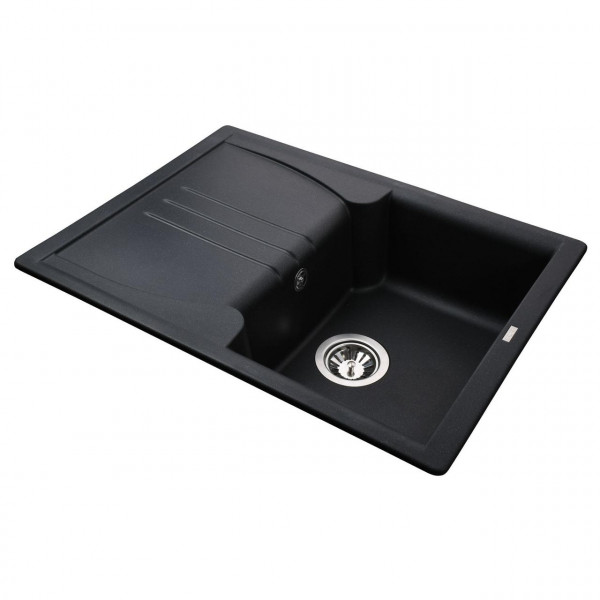 Гранітна мийка Globus Lux BALATON чорний металік 680х500мм-А0001 (000009231)