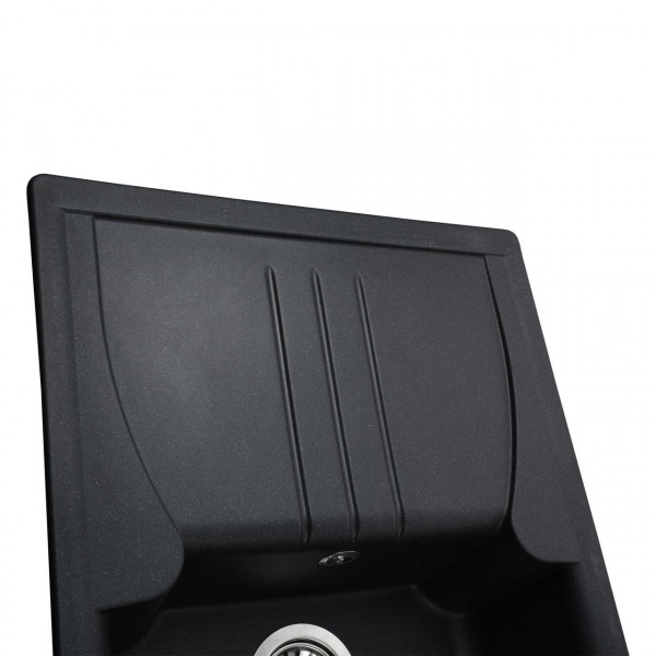 Гранітна мийка Globus Lux BALATON чорний металік 680х500мм-А0001 (000009231)