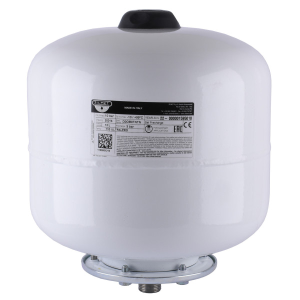 Гидроаккумулятор cо сменной мембраной 12л ZILMET ULTRA-PRO 10bar, белый ( 1100001215 ) (000024319)