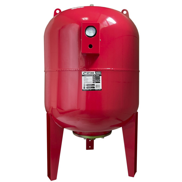 Бак Optima cal-pro для систем отопления 200л 10bar вертик. ( с манометром ) (000022889)