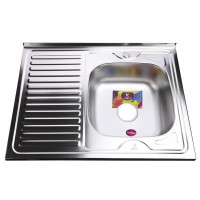 Мийка кухонна накладна прямокутна 800х600х180 Satin Right MR 8060 R E Mira (000014474)