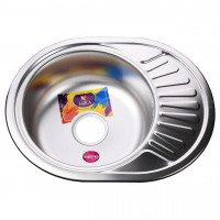 Мийка кухонна врiзна кругла з полицею 570х450х180 Satin MR 5745 E Mira (000014453)