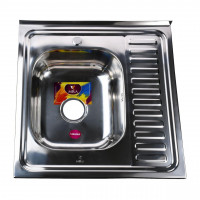 Мийка кухонна накладна прямокутна 600х600х180 Polish Left MR 6060 L P Mira (000014540)