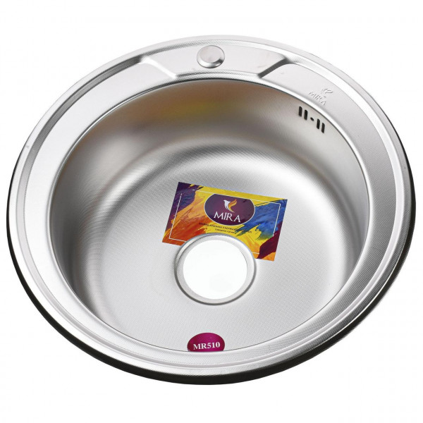 Мийка кухонна врiзна кругла 510х180 Decor MR 510 D Mira (000014445)