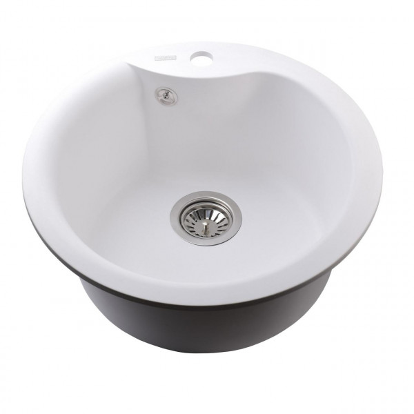 Гранітна мийка Globus Lux ORTA білий 485мм-А0007 (000022441)