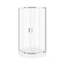 Душова кабіна напівкругла ARTECO 90x90x190 прозоре скло (000019954)
