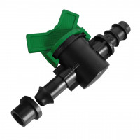 Старт-конектор з мінікраном, з прокладкою / штуцер для трубки 16мм Bradas (000028893)