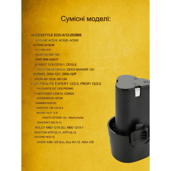 Аккумулятор для шуруповерта Аккумуляторная батарея 2.0 Ампера (309122129) (309122129)