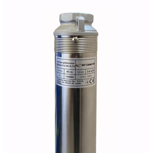 Насос свердловиний з підвищеною стійкістю до піску OPTIMA PM 3SDm2,5/20 0,75 кВт 90м + 70 м кабель (000019672)