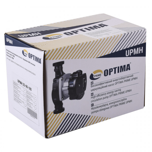Насос циркуляционный энергосберегающий Optima PRIME UPMH 25-90AUTO 180мм + гайки (000027874)