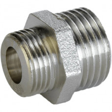 Ниппель редукционный никелированный 1/2″НР х 3/8″НР штампованный под прокладку А0542-1А(нк) VA (000027538)
