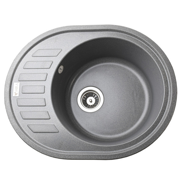 Гранитная мойка Mira ARNICA серый 620 х 500 мм (000028975)
