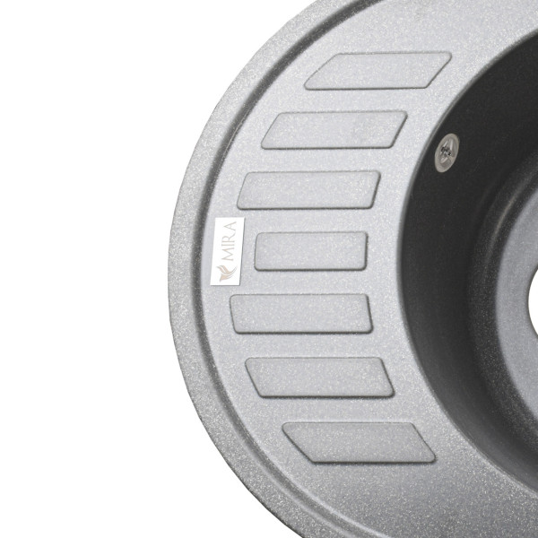 Гранитная мойка Mira ARNICA серый 620 х 500 мм (000028975)