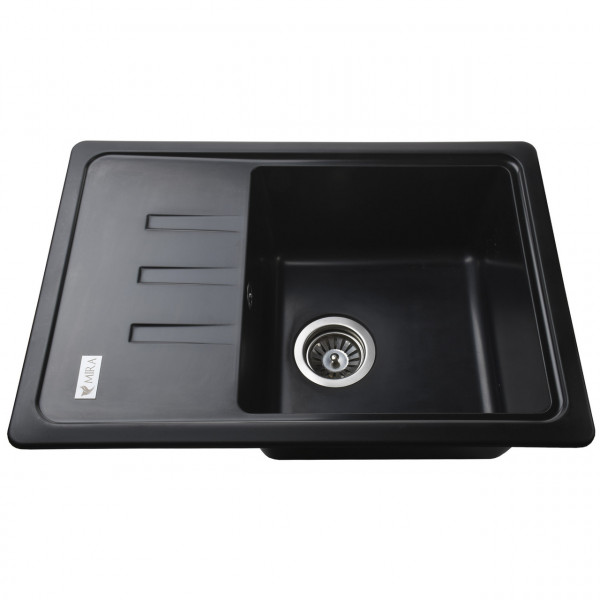 Гранітна мийка Mira MONTI чорний 620 х 435 мм (000028784)