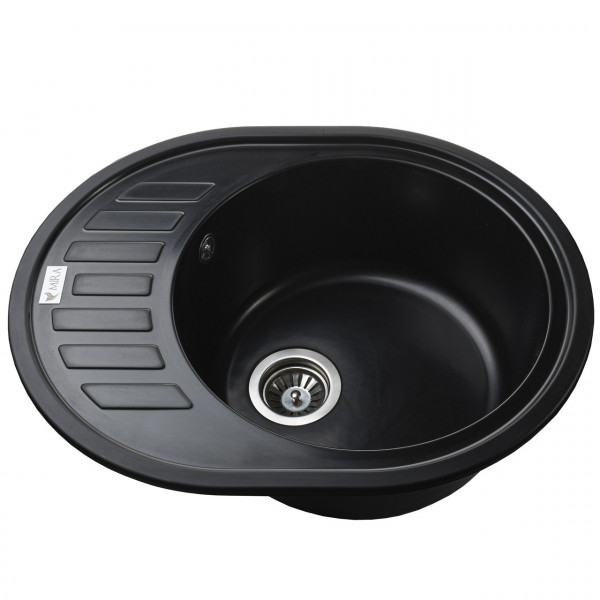 Гранитная мойка Mira ARNICA черный 620 х 500 мм (000028781)