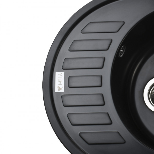 Гранитная мойка Mira ARNICA черный 620 х 500 мм (000028781)