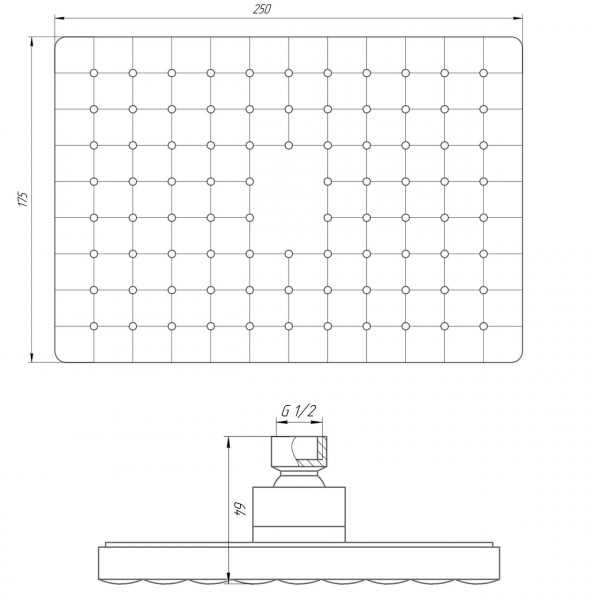 Душевая лейка Globus Lux SD-002-25-BB (000021209)