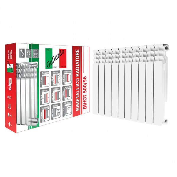 Радіатор біметалевий секційний GALLARDO BIHOT 500/96 (кратно 10) (000016276)