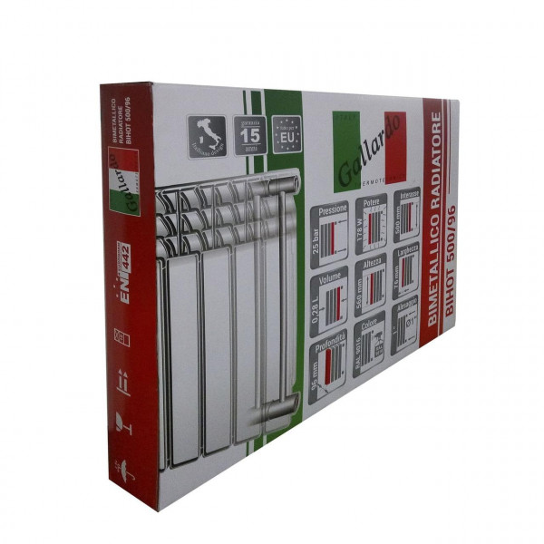 Радіатор біметалевий секційний GALLARDO BIHOT 500/96 (кратно 10) (000016276)