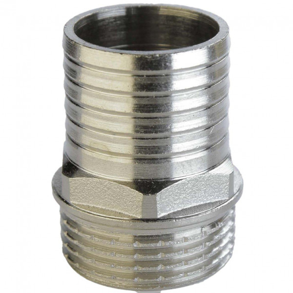 Штуцер нікельований 1 1/2″ЗР х 40мм штампований А2082А(нк) VA (000029026)