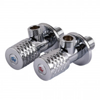 !Комплект кранів кутових кераміка PROFESSIONAL EXCLUSIVE 1/2″X1/2″ 9999 CHROME (000028340)