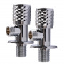 !Комплект кранів кутових кераміка PROFESSIONAL EXCLUSIVE 1/2″X1/2″ 9999 CHROME (000028340)
