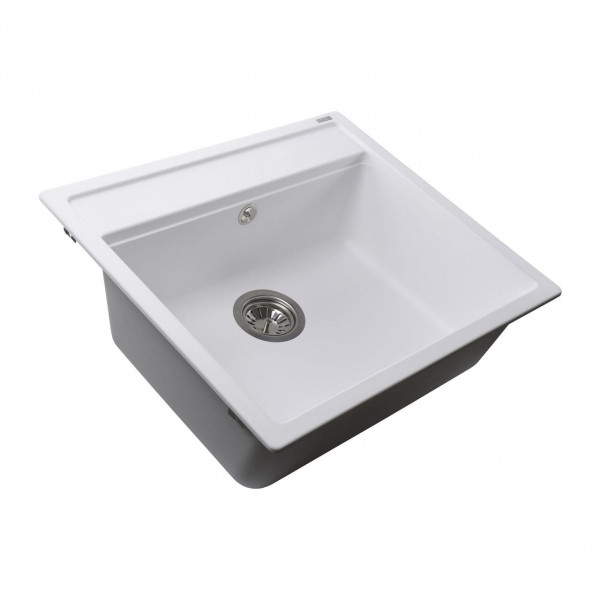Гранітна мийка Globus Lux VOLTA білий 570х510мм-А0007 (000022443)