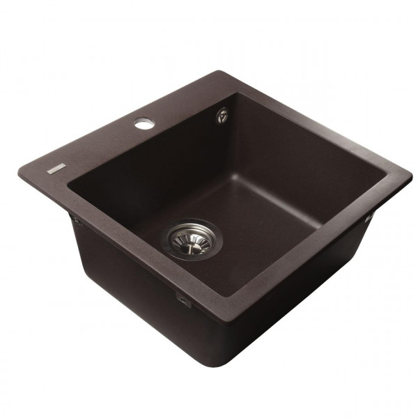Гранитная мойка Globus Lux AOSTA коричневый 490x455мм-А0006 (000023572)