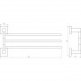 Держатель полотенец Globus Lux SQ 9431-3 SUS304 (000019479)