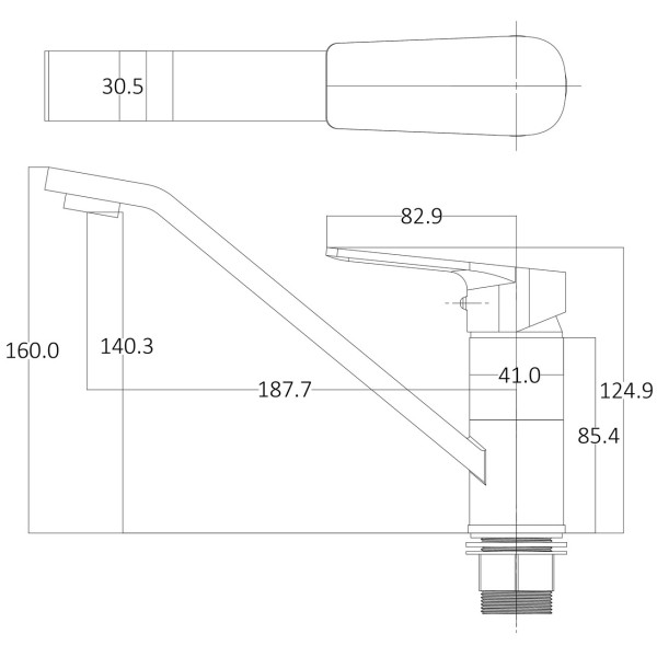 Смеситель для кухни Globus Lux BONN GLB-0203Q (000028495)