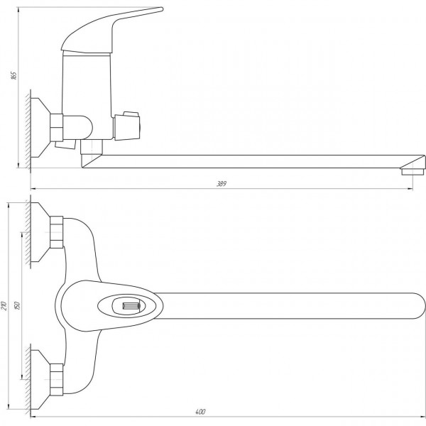 Змішувач для ванни Globus Lux Smart GLSM-0208 (000009361)