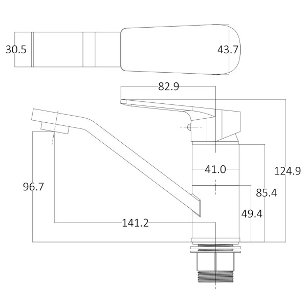 Смеситель для умывальника Globus Lux BONN GLB-0203MQ (000028494)