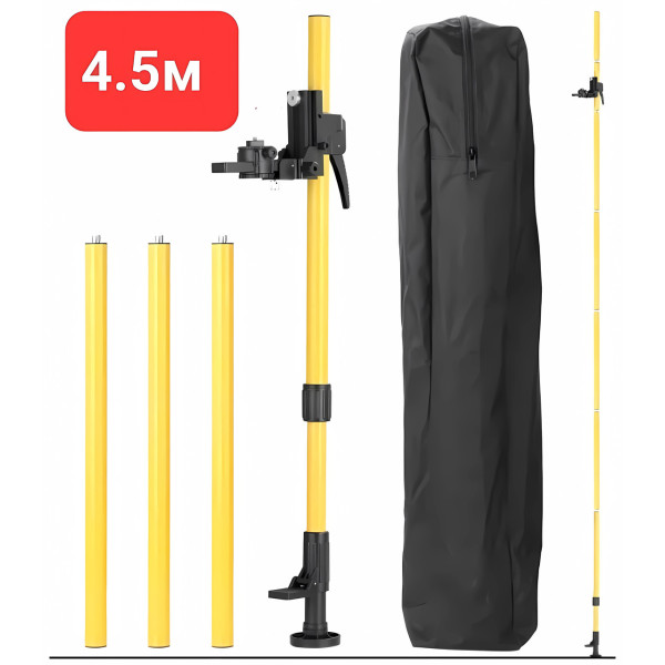 Штанга для лазерного уровня регулируемая, стойка телескопическая 4.4 м (121007959)