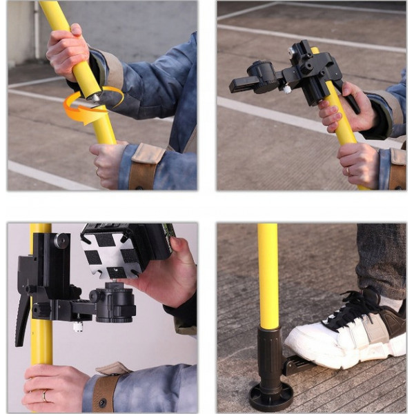 Штанга для лазерного уровня регулируемая, стойка телескопическая 4.4 м (121007959)