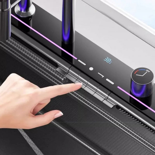 Кухонная раковина водопад Willda,кухонная мойка водопад темно-серая 75х46х22 (354481631)