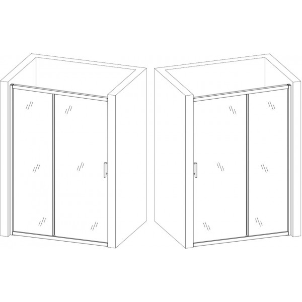 Душевые двери TORMES 160FS BRAVO (2уп.) (000028432)