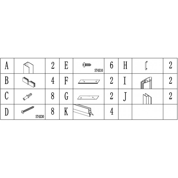 Душевая кабина квадратная без поддона PANEW N90TC BRAVO (1уп.) (000028497)