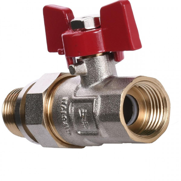 Кран кульовий прямий з американкою WATERVALVE Q003 NV-V123 1/2″ ЗB (000010226)