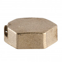 Заглушка латунна 1″ВР ливарна з отвором 1094-1Б (000011039)