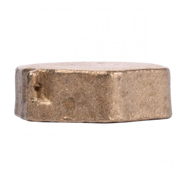 Заглушка латунна 1″ВР ливарна з отвором 1094-1Б (000011039)