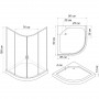 Душова кабіна BRAVO WISLA L90 (2уп.) (000015061)