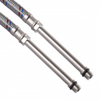 Шланг для змішувача Solomon (нерж.) М8х1/2″ 0,8м HY6201A LONG-штуцер 70мм ПАРА в БЛІСТЕРІ SH2006 (000015091)