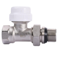 Кран радіаторний прямий ECO Technology ECO5028 1/2″ під термоголовку з ущільнювачем (000016163)