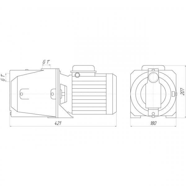 Насос вiдцентровий M-80 PL 0,75 кВт SAER (3,0 м3/год, 55 м) (000017403)